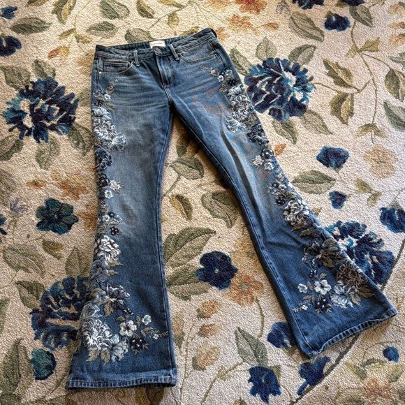 Free People Denim - Floral Embroidered Women's Jeans